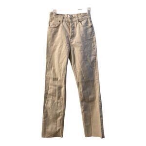 Reformation  cynthia High Rise Straight Long Jeans Raw hem cream